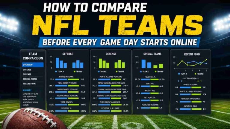 How to Compare NFL Teams Before Every Game Day Starts Online