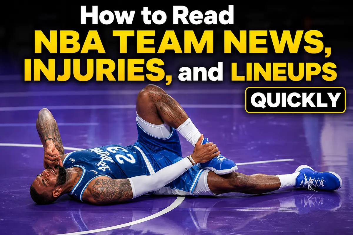 How to Read NBA Team News, Injuries, and Lineups Quickly